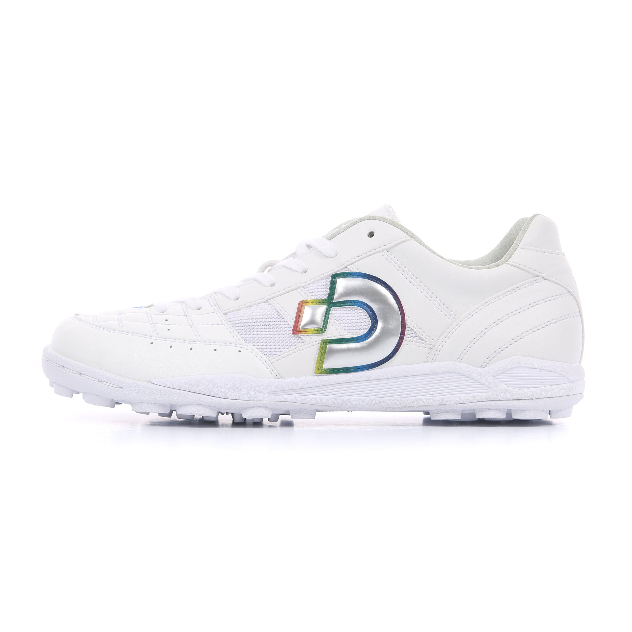Desporte Rio LLTF white silver turf soccer shoe