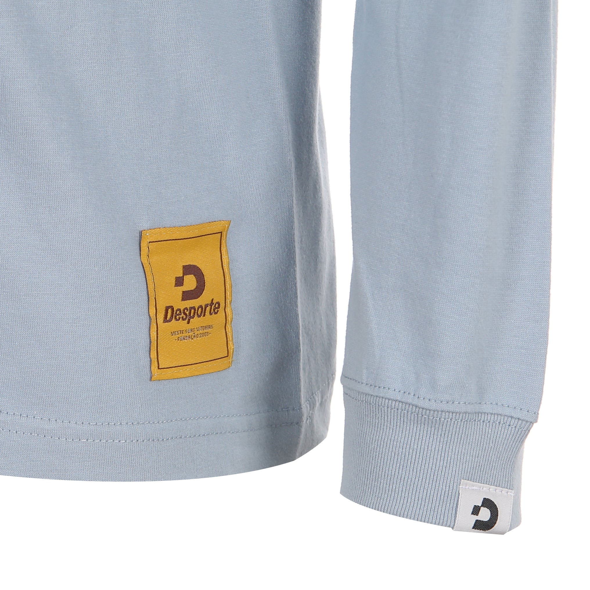 Desporte acid blue 100% cotton long sleeve t-shirt DSP-T53L front logo tag