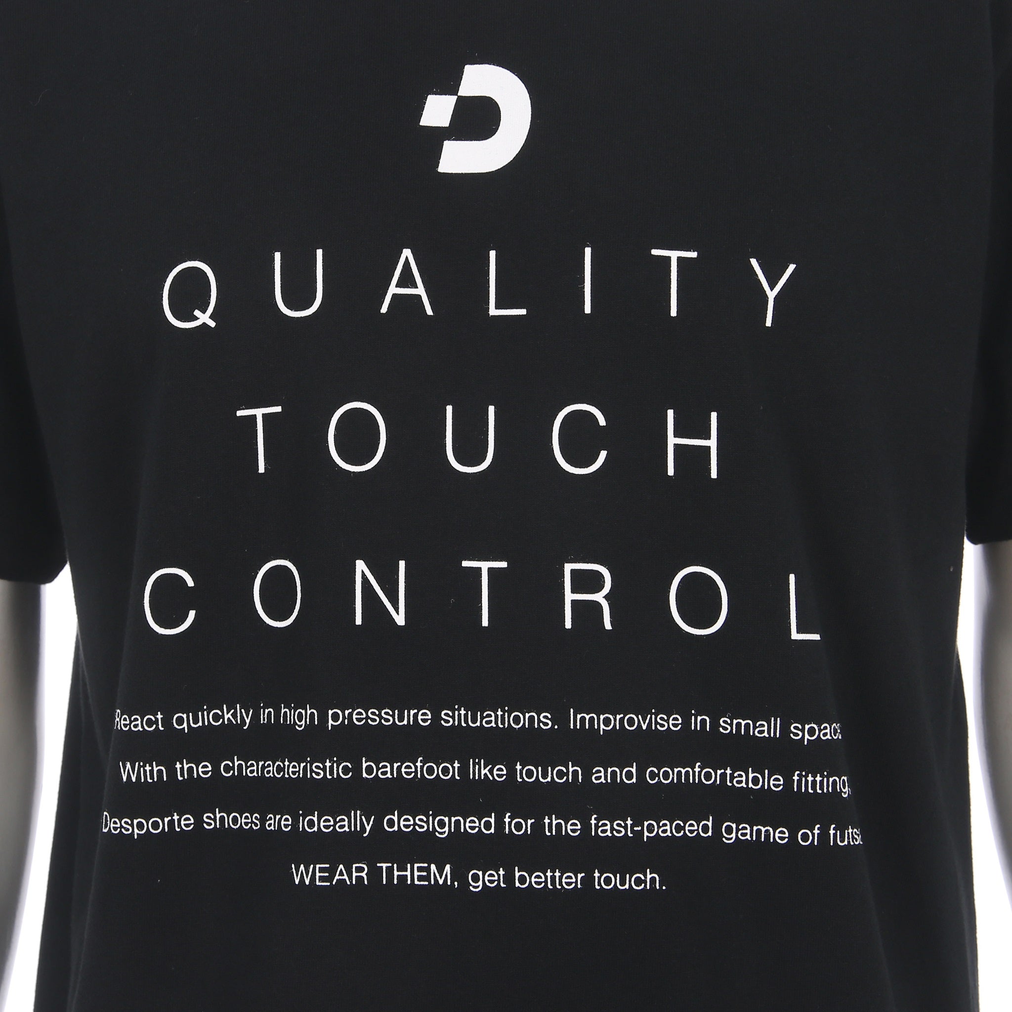 Desporte black 100% cotton t-shirt DSP-T52 brand slogan logo print on the chest