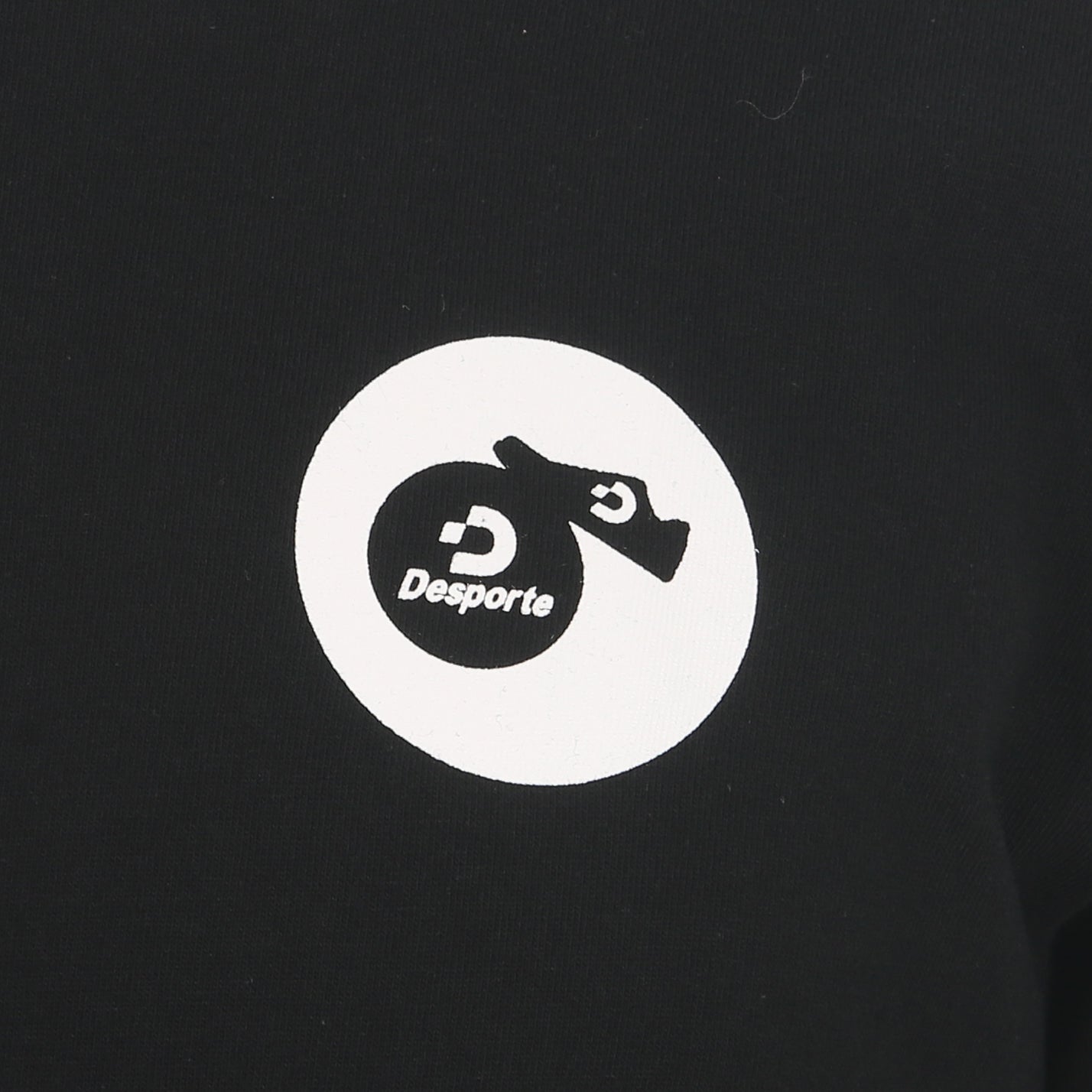 Desporte black long sleeve cotton t-shirt DSP-T55L logo print