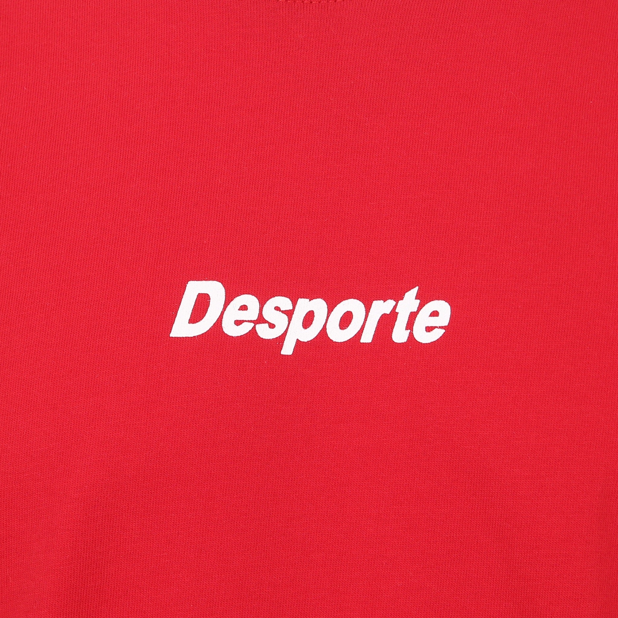 Desporte red 100% cotton t-shirt DSP-T49 front logo on the chest