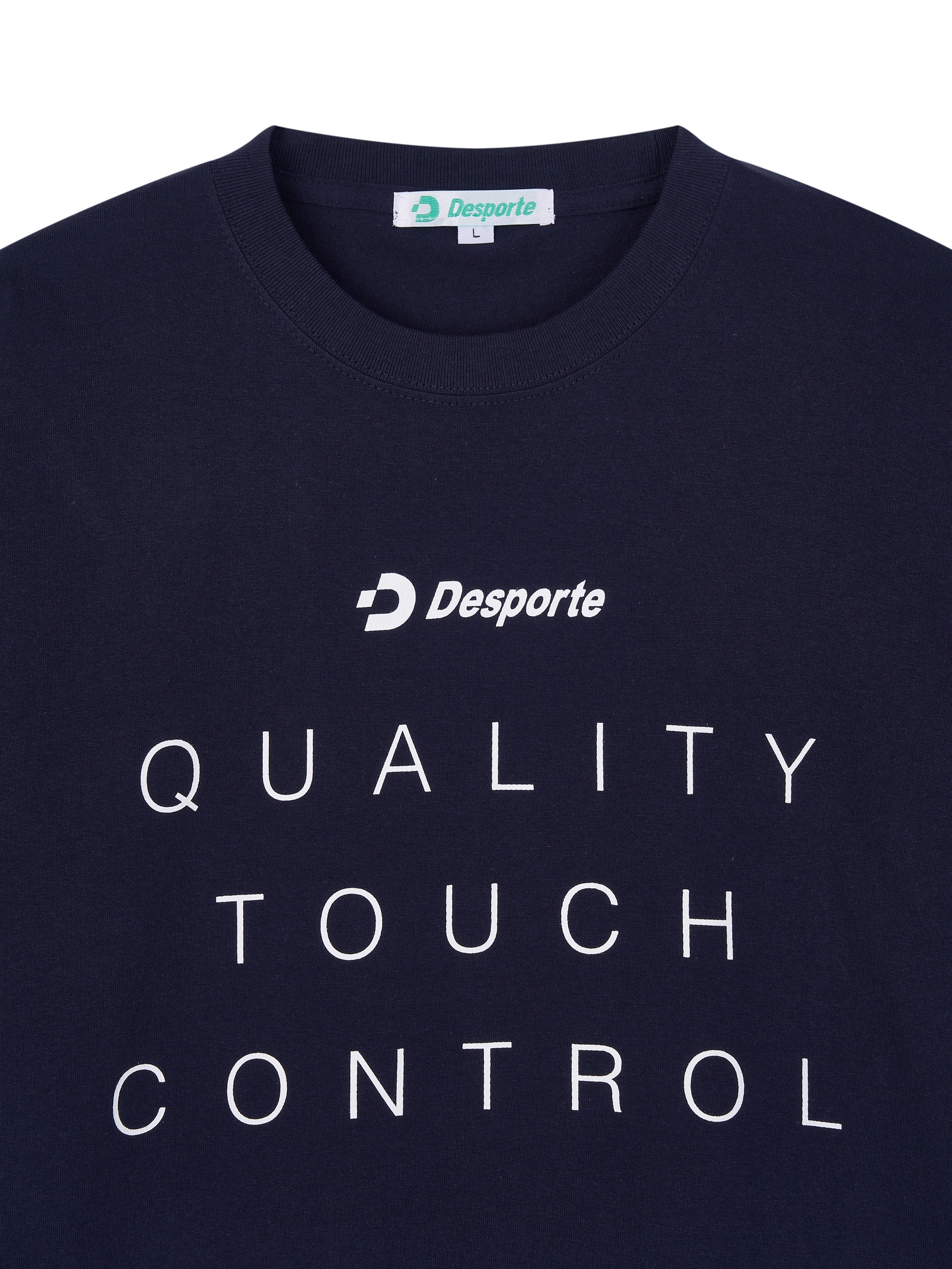 Desporte navy cotton t-shirt DSP-T56 double stitch crew neck and logos