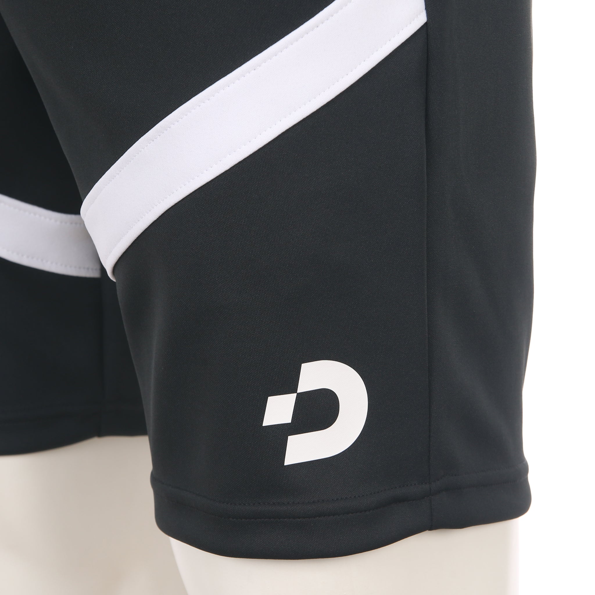 Desporte black track shorts with white stripes DSP-CHP19SLF print logo