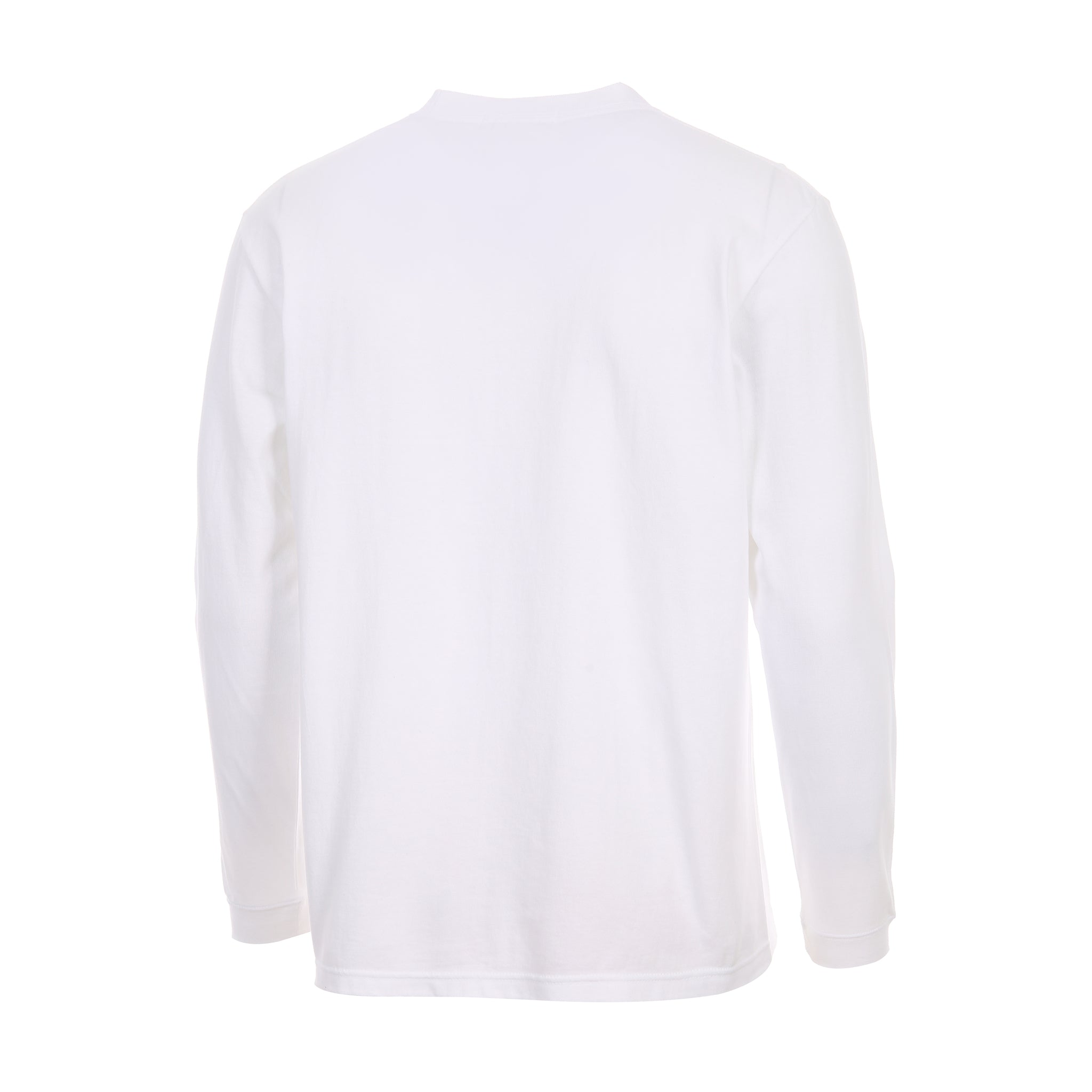 Desporte white long sleeve cotton t-shirt DSP-T55L back view