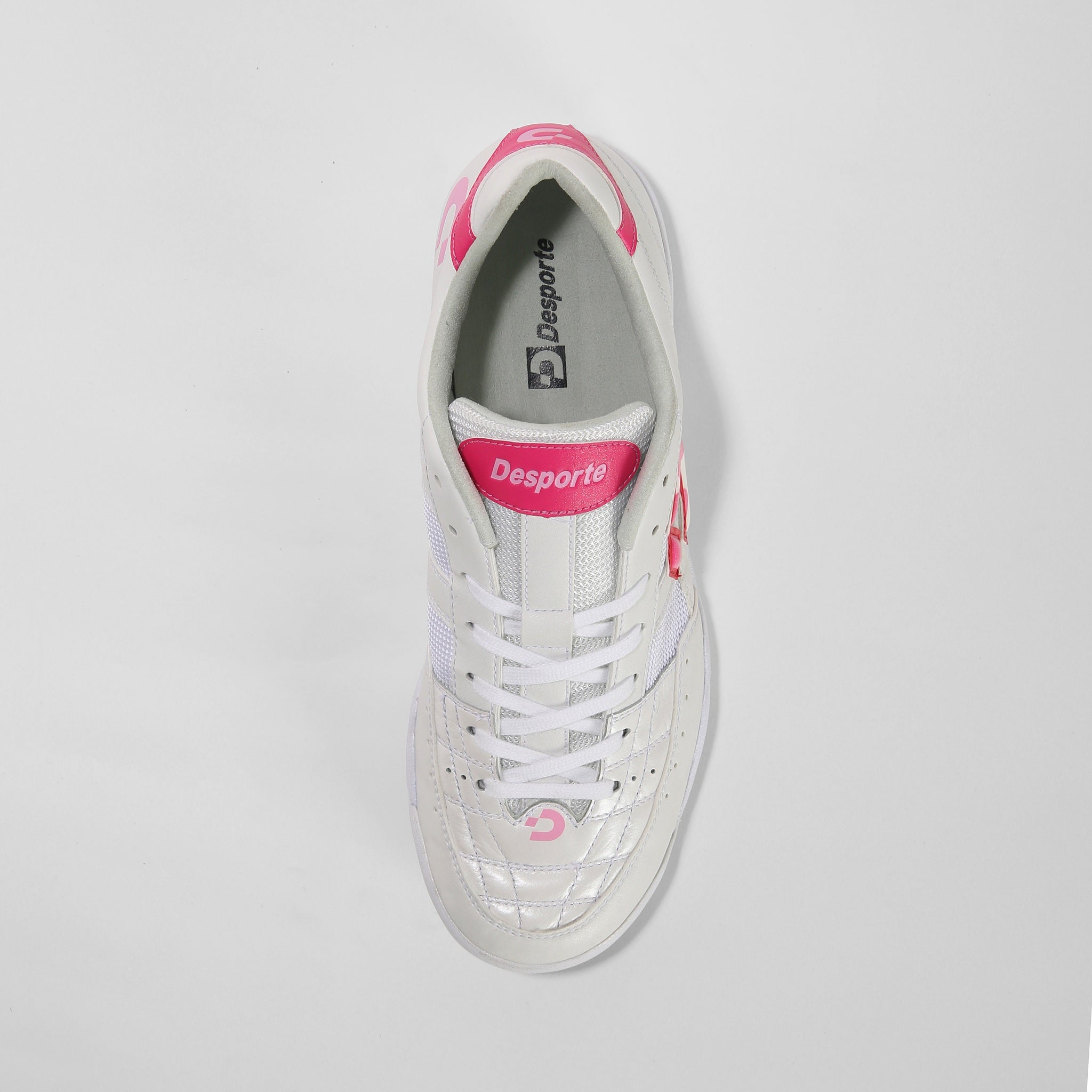Desporte Rio KI2 white futsal shoe with a synthetic suede leather insole
