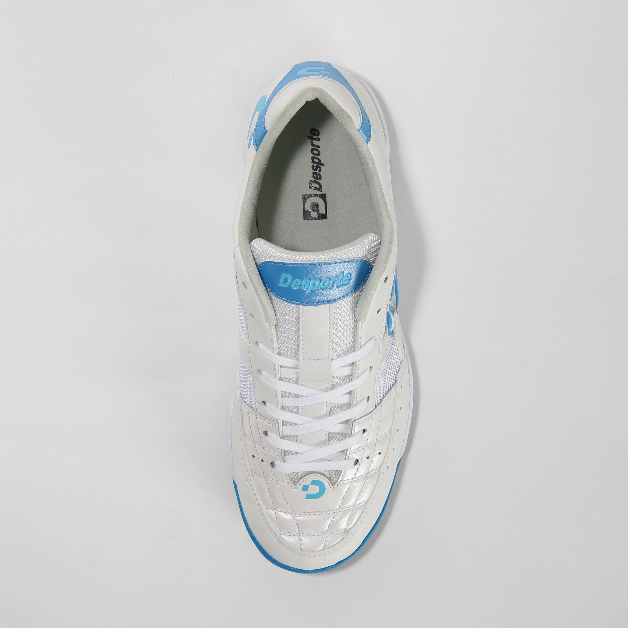 Desporte Rio KT2 white turf soccer boot with a synthetic suede leather insole