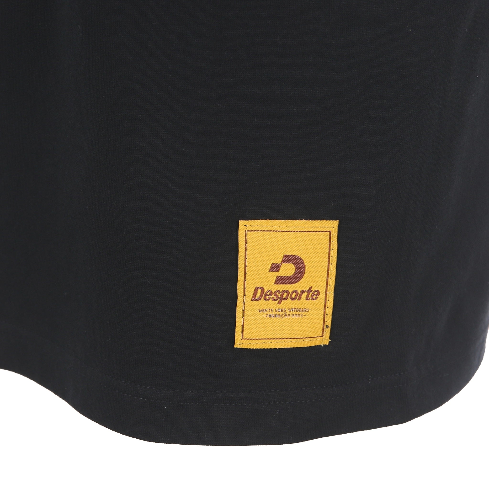 Desporte black 100% cotton t-shirt DSP-T52 front left low end logo tag