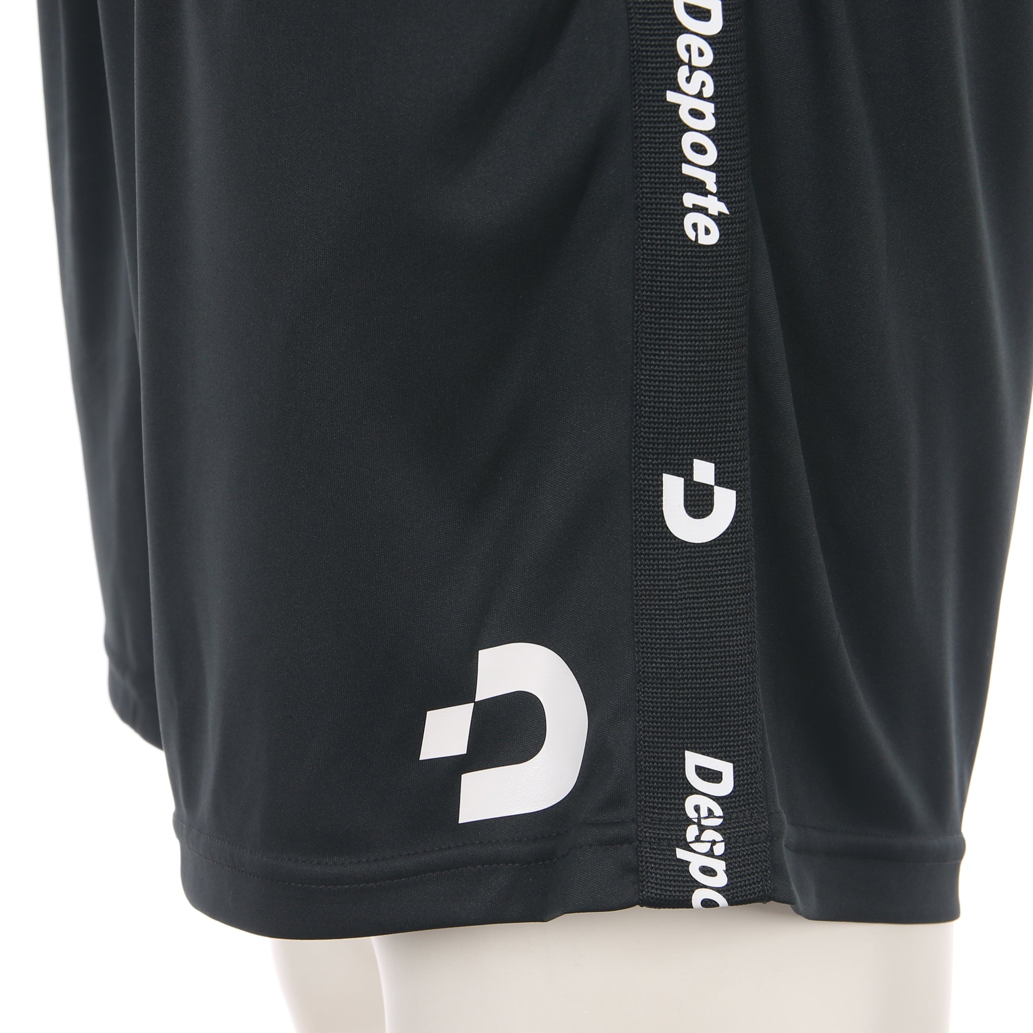 Desporte black futsal practice shorts DSP-BPSP-37 print logo and track tape logo