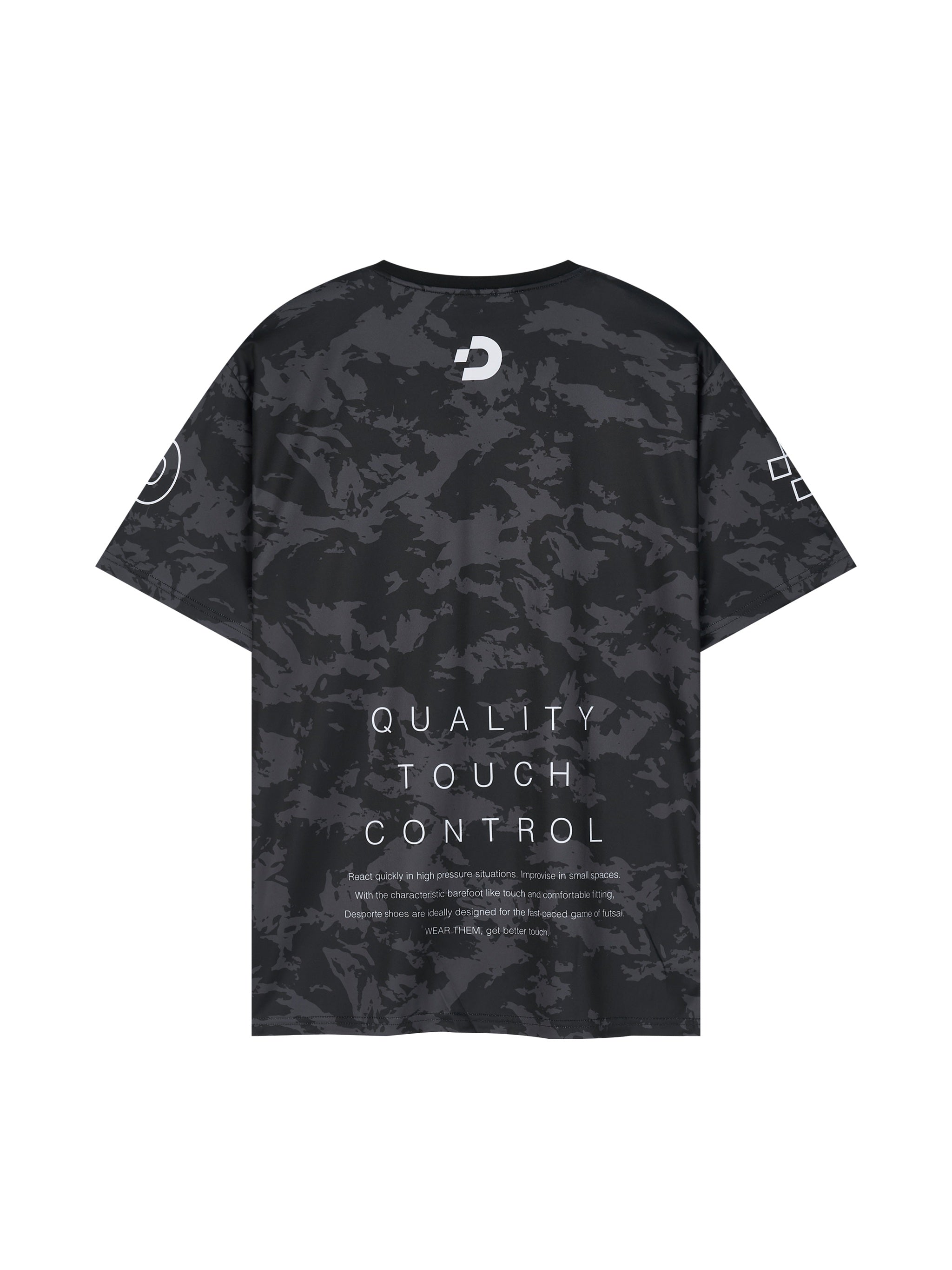 Desporte black gray futsal practice shirt DSP-BPS-41 back view