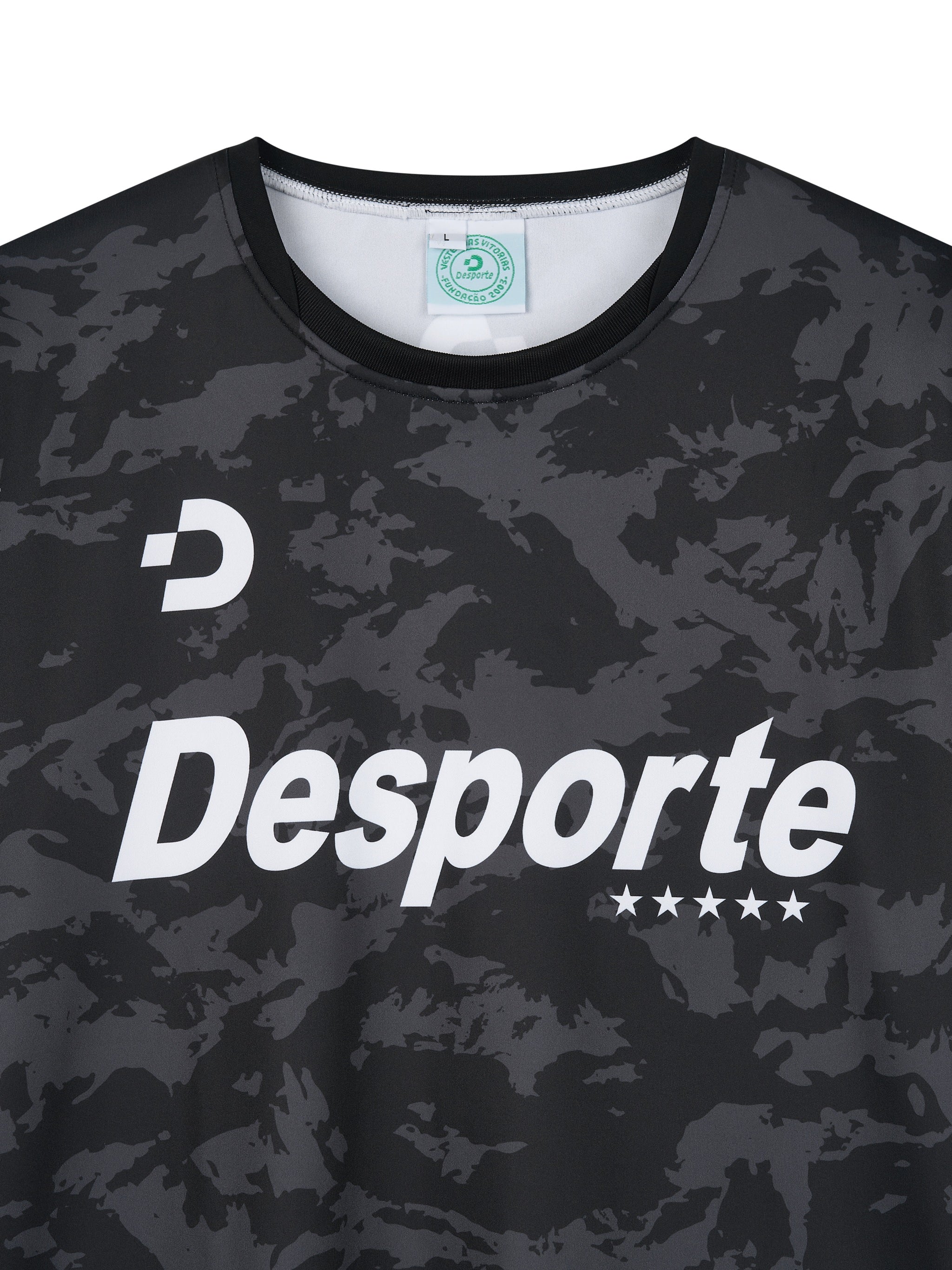 Desporte black gray futsal practice shirt DSP-BPS-41 front logos
