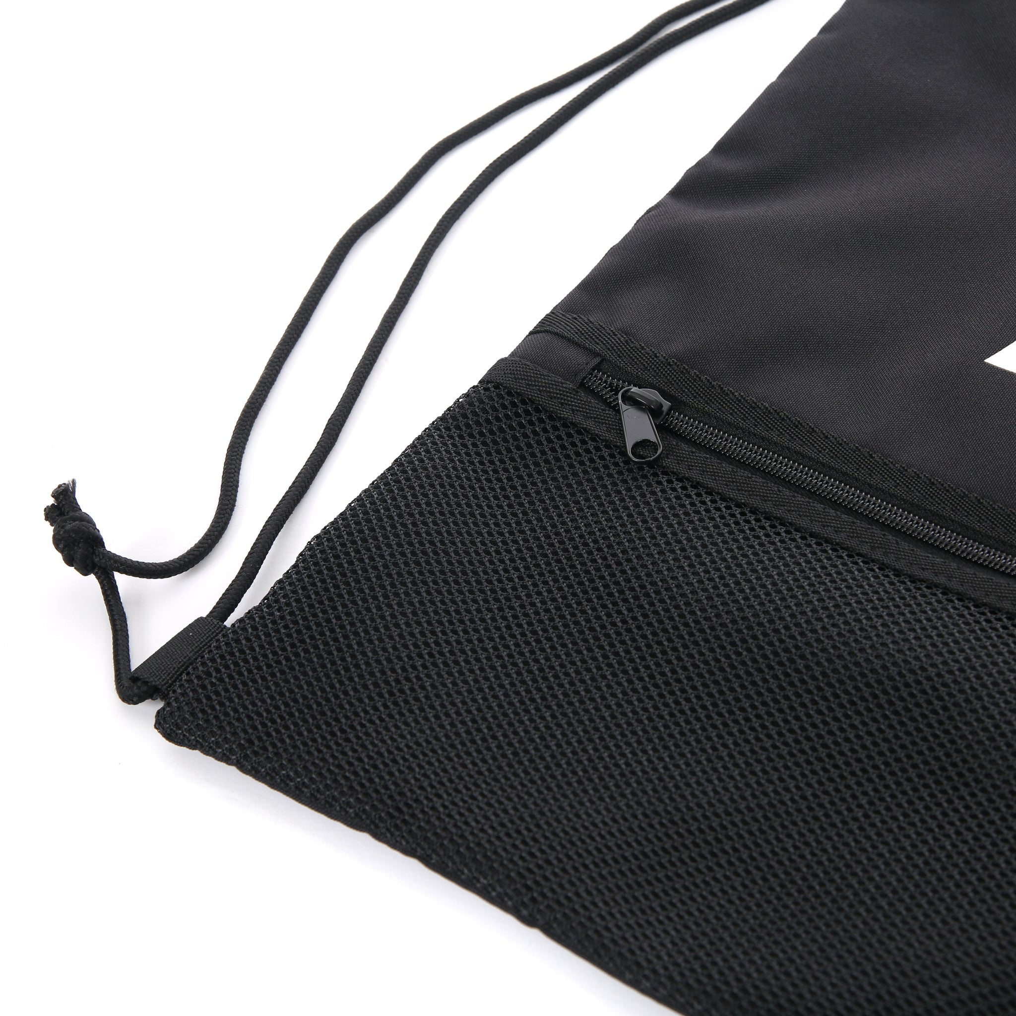 Desporte black gym sack front zipper pocket and drawstring cord