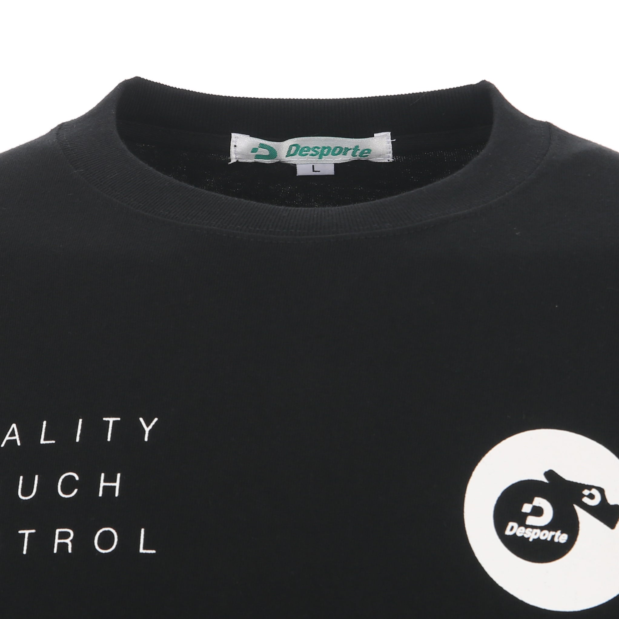 Desporte black long sleeve cotton t-shirt DSP-T55L crew neck