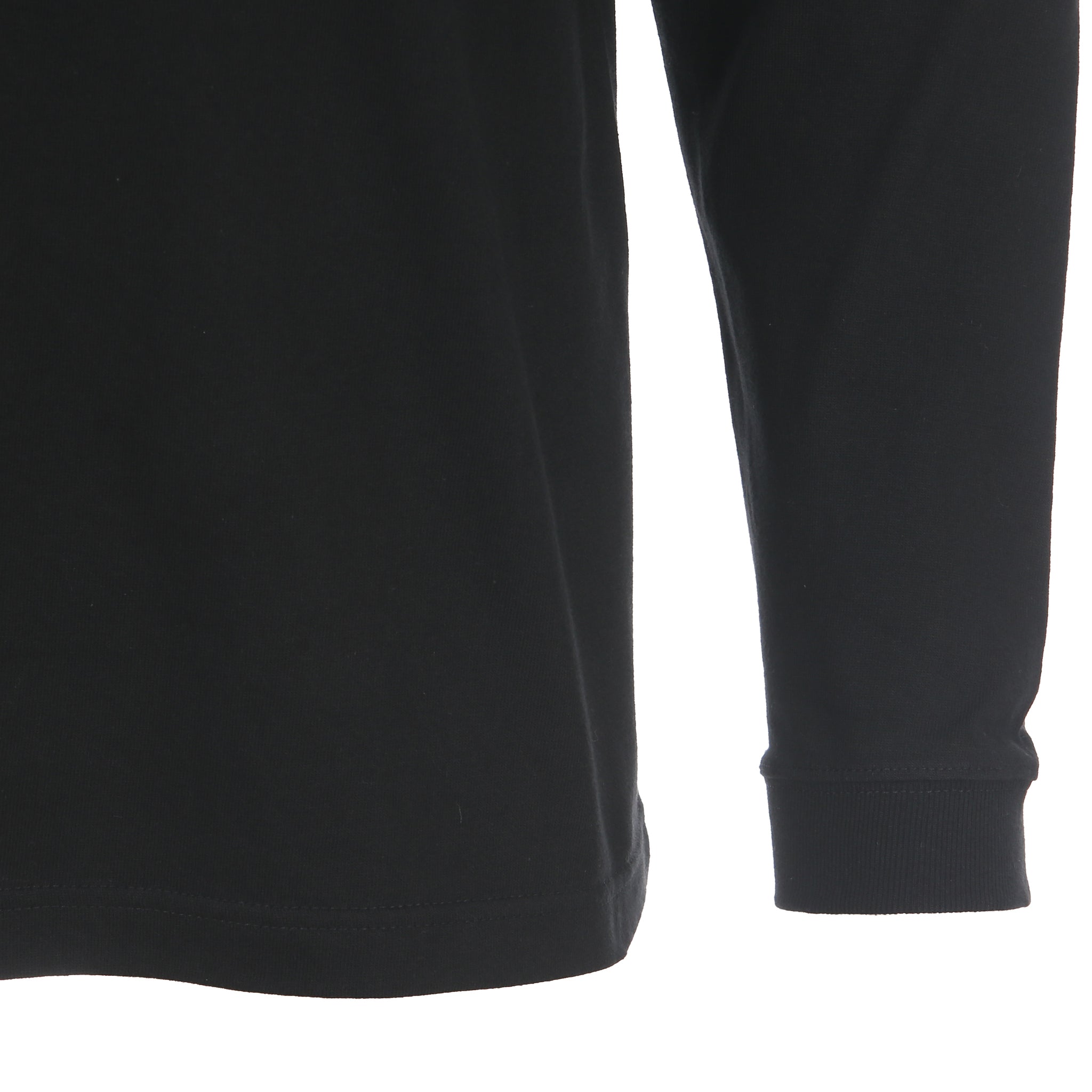 Desporte black long sleeve cotton t-shirt DSP-T55L ribbed cuff