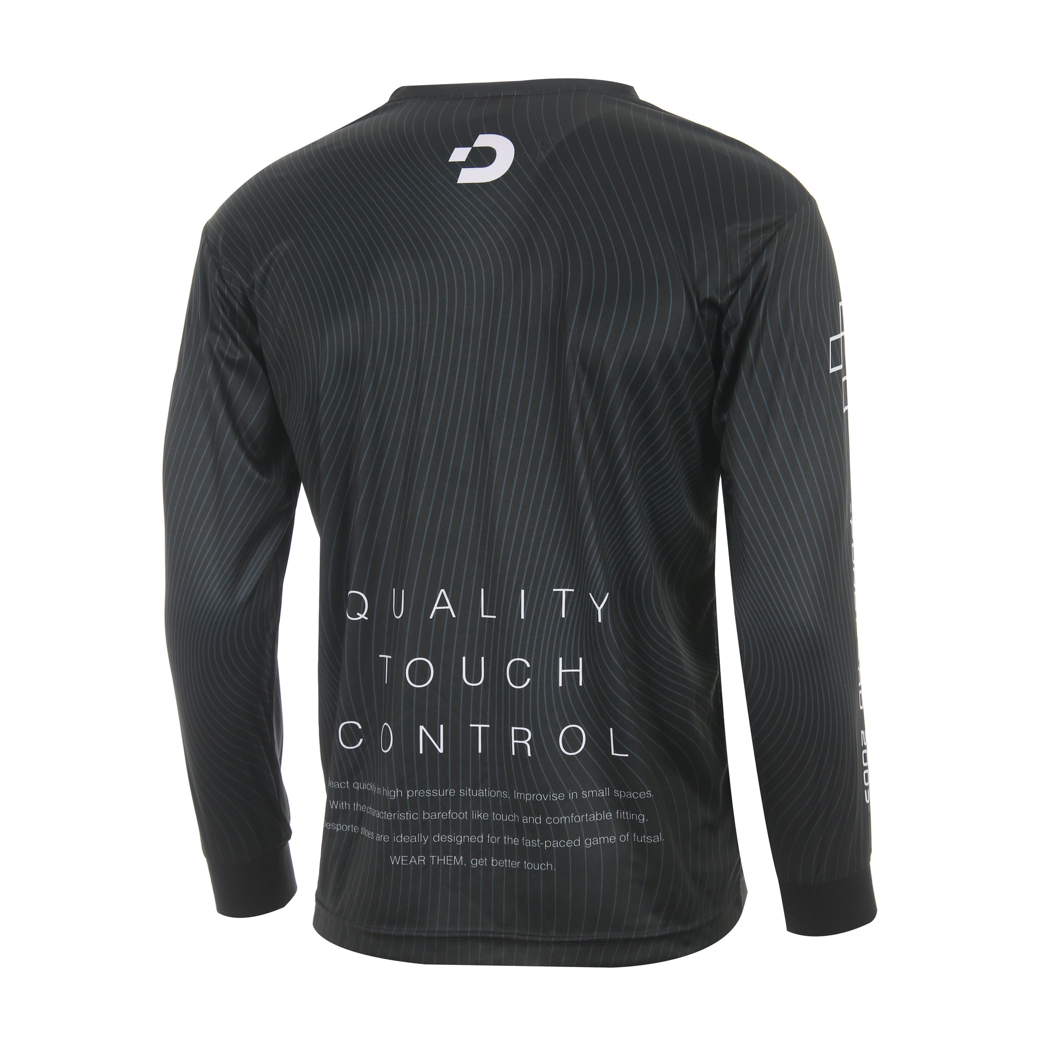 Desporte black long sleeve practice shirt DSP-BPS-36L back view