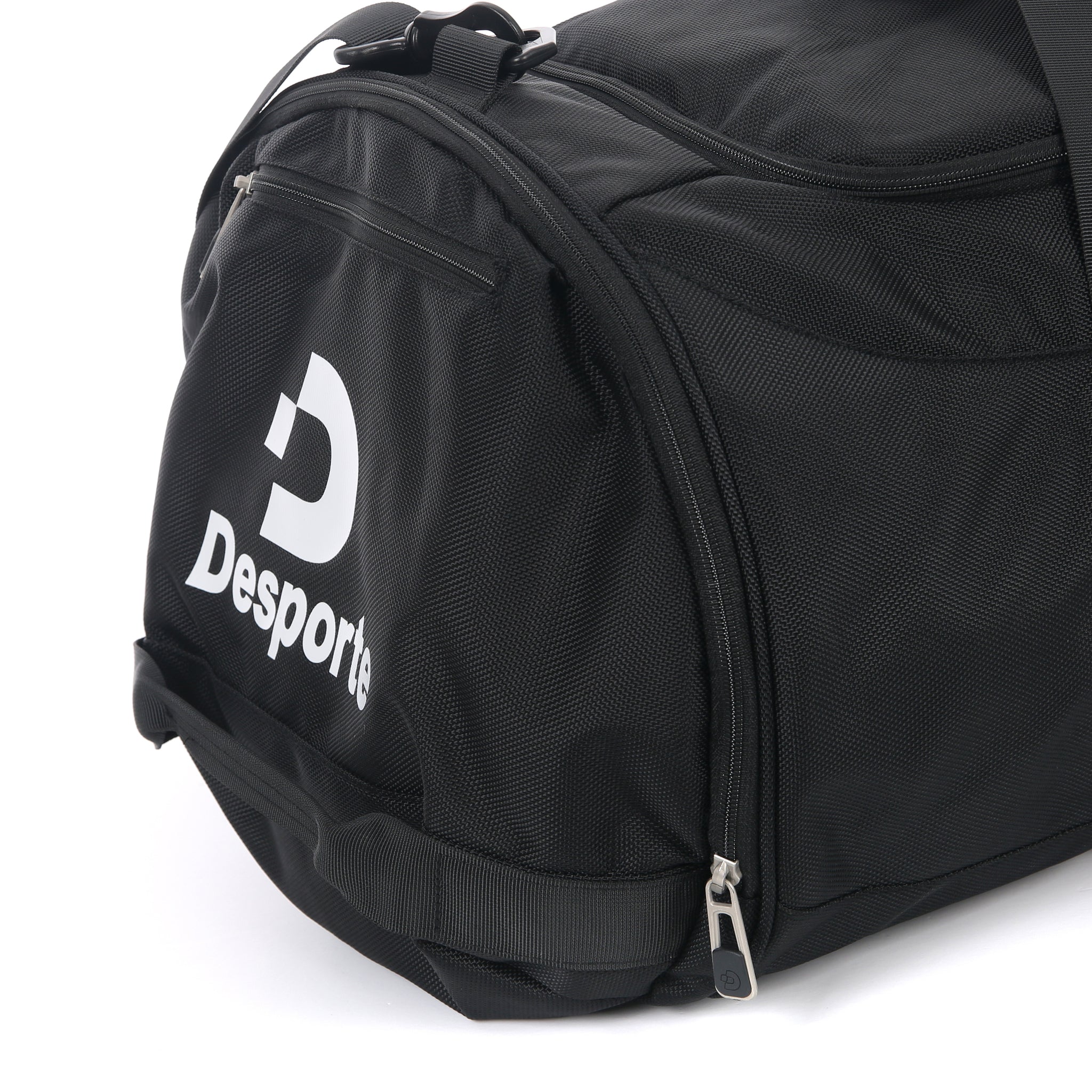 Desporte black sports duffel bag side compartment and side pocket