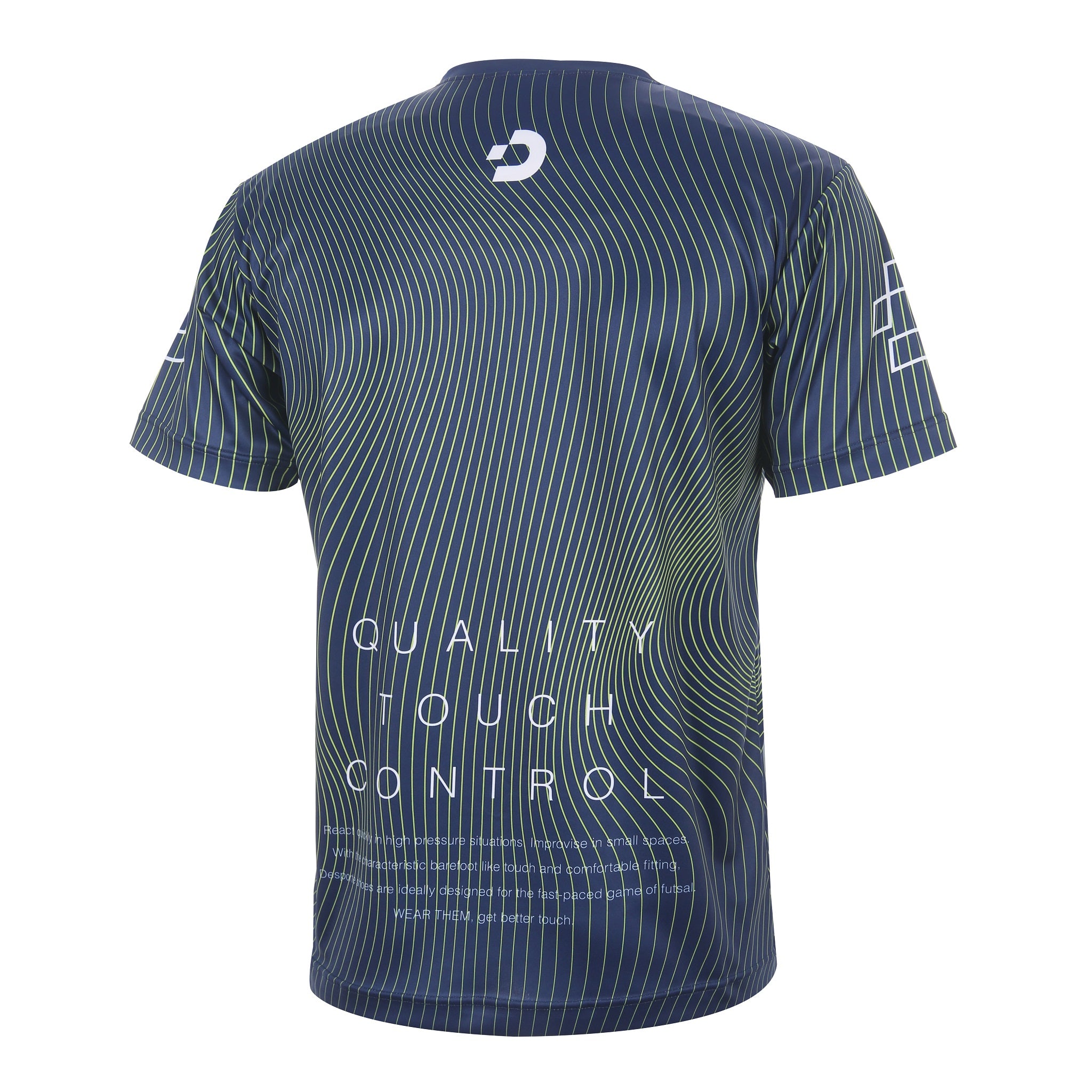 Desporte navy lime futsal practice shirt DSP-BPS-35 back view
