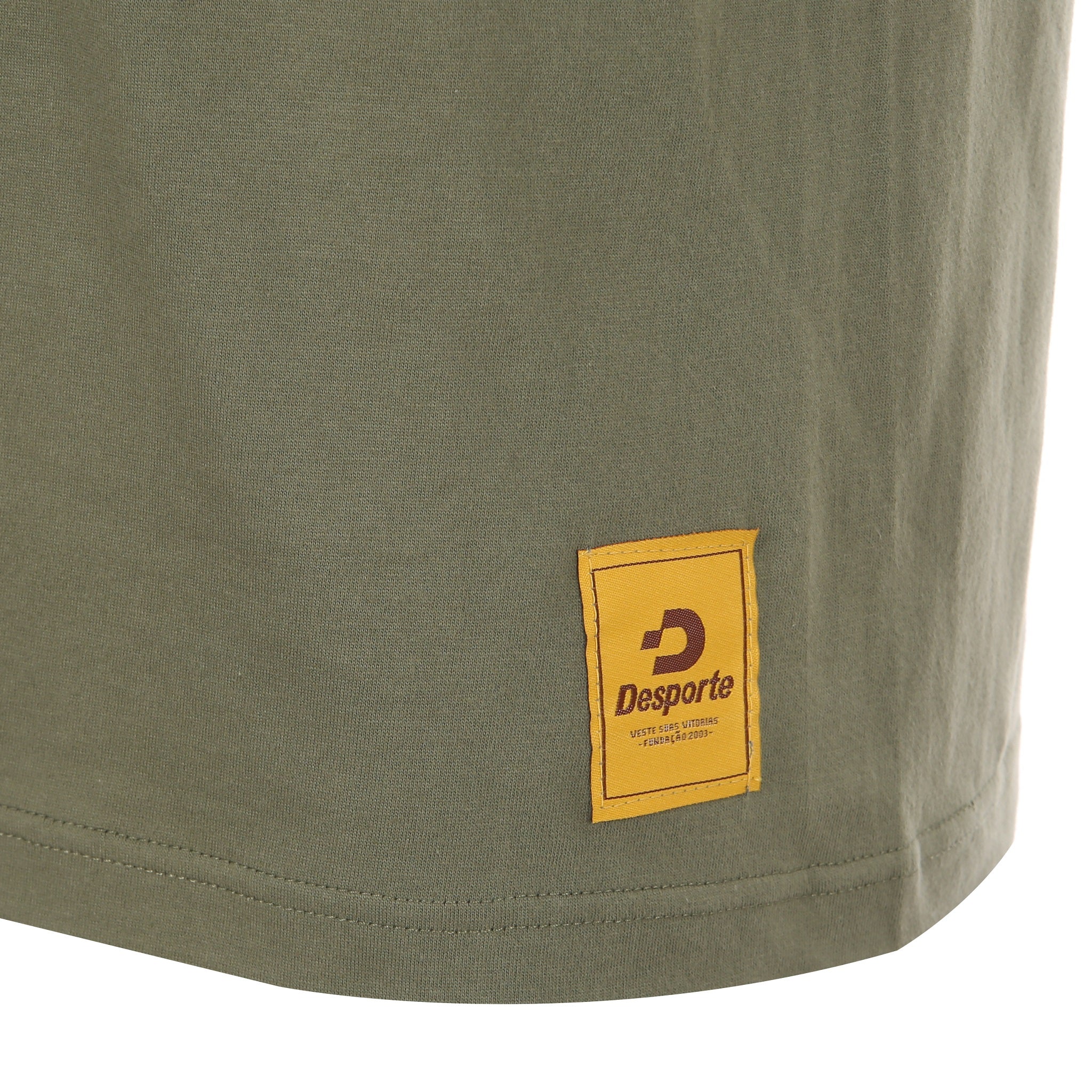 Desporte olive 100% cotton t-shirt DSP-T52 front left lower end logo tag