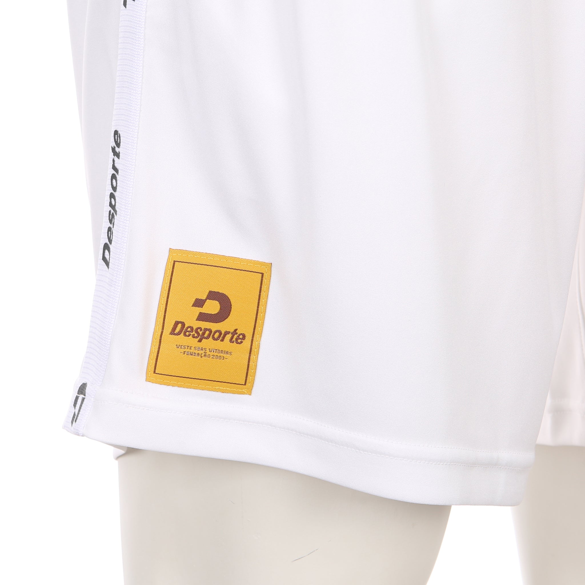 Desporte white futsal practice shorts DSP-BPSP-37 track tape logo and stitched logo