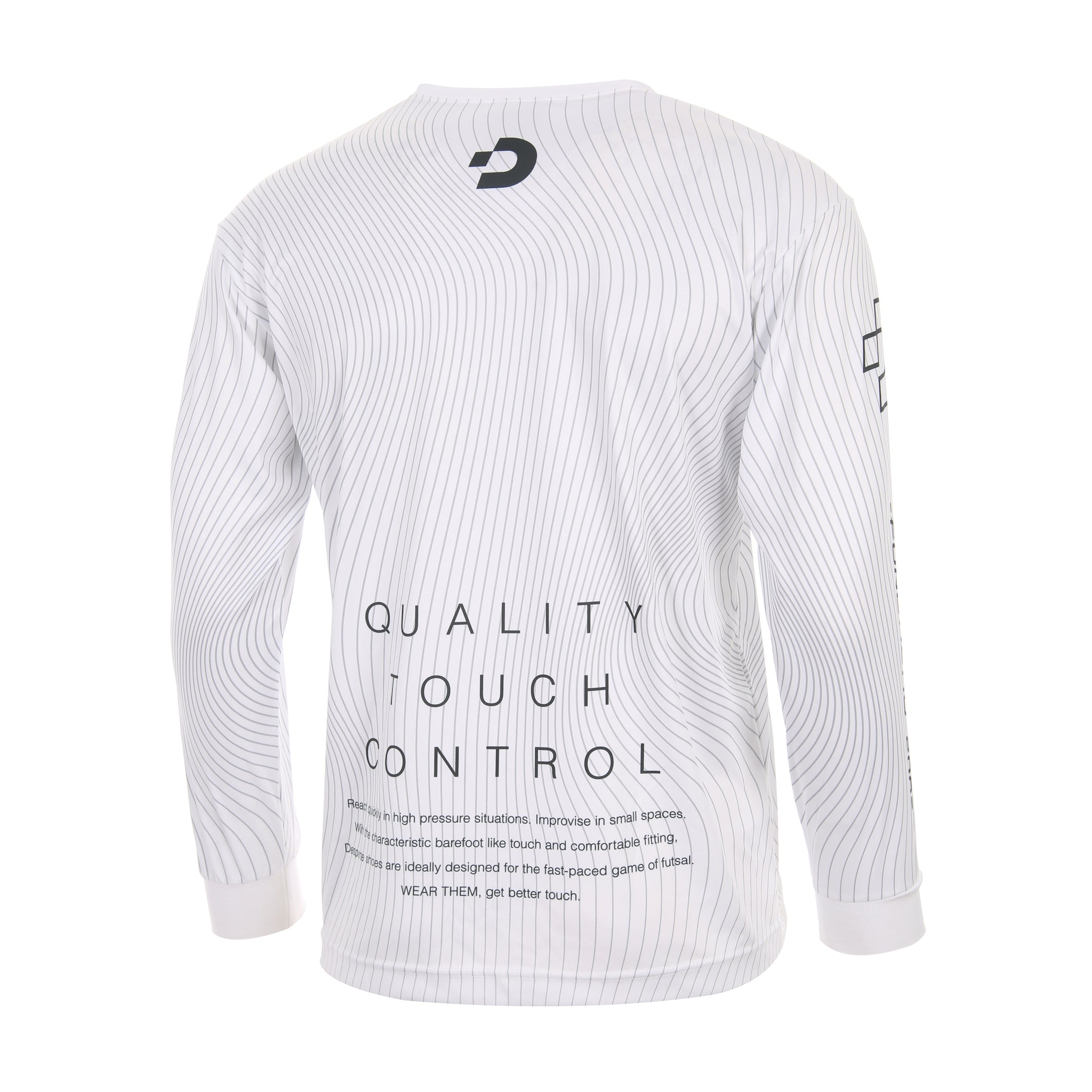 Desporte white long sleeve practice shirt DSP-BPS-36L back view