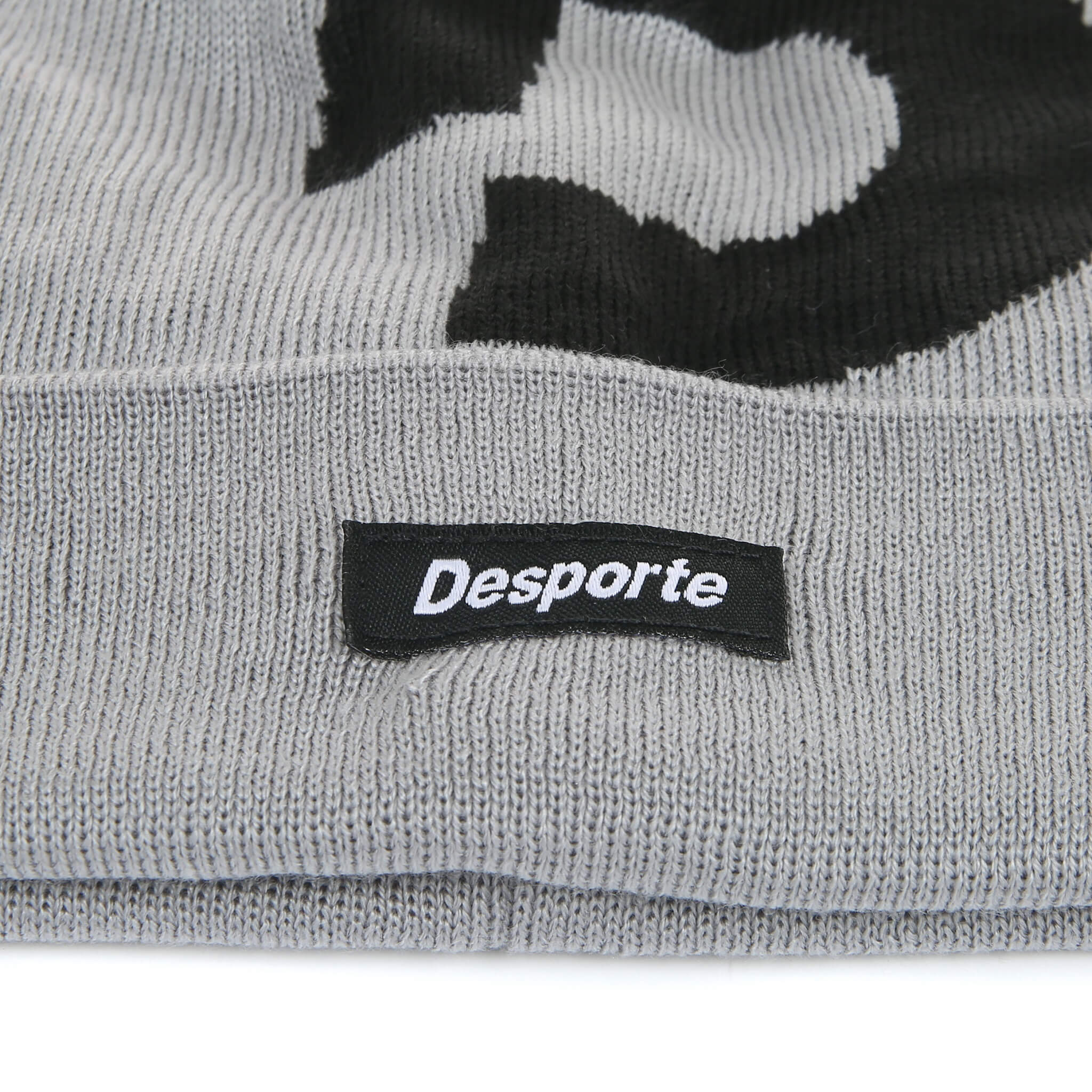 Desporte cuffed knitted beanie gray black